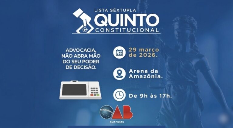 OAB-AM confirma eleição do Quinto Constitucional em março 29