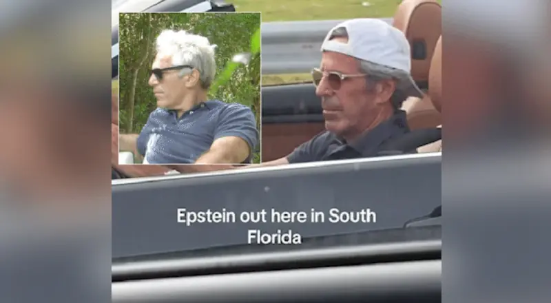 Morador da Flórida filma homem parecido com Jeffrey Epstein dirigindo