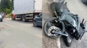 Acidente envolvendo motos e carro deixa vítimas em estado grave