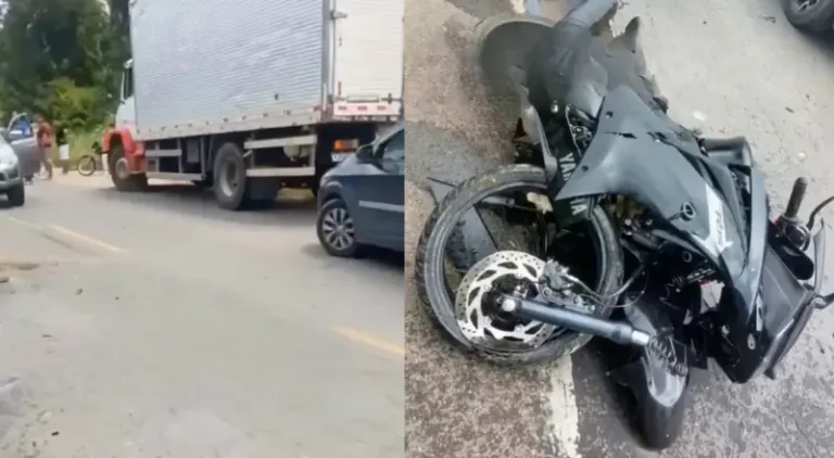 Acidente envolvendo motos e carro deixa vítimas em estado grave