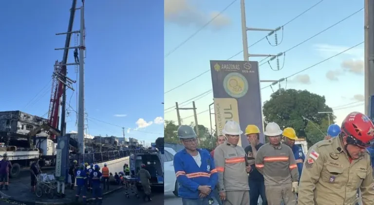 Trabalhador que sofreu queda de 10 metros recebe resgate em Manaus