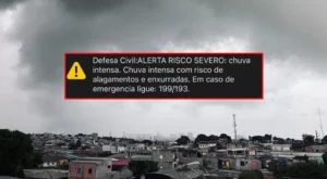 Defesa Civil emite alerta de risco severo para chuvas em Manaus