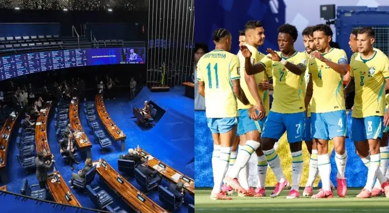 Senado vai liberar servidores mais cedo em jogos da Seleção