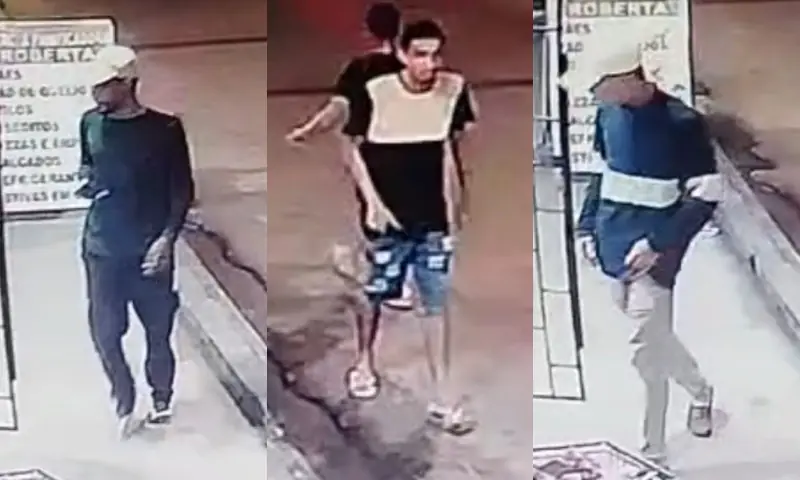 Imagens mostram criminosos cercando padaria antes de assassinato em Manaus.