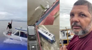 Lancha afunda durante tentativa de alcançar balsa em Santarém