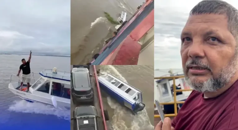 Lancha afunda durante tentativa de alcançar balsa em Santarém