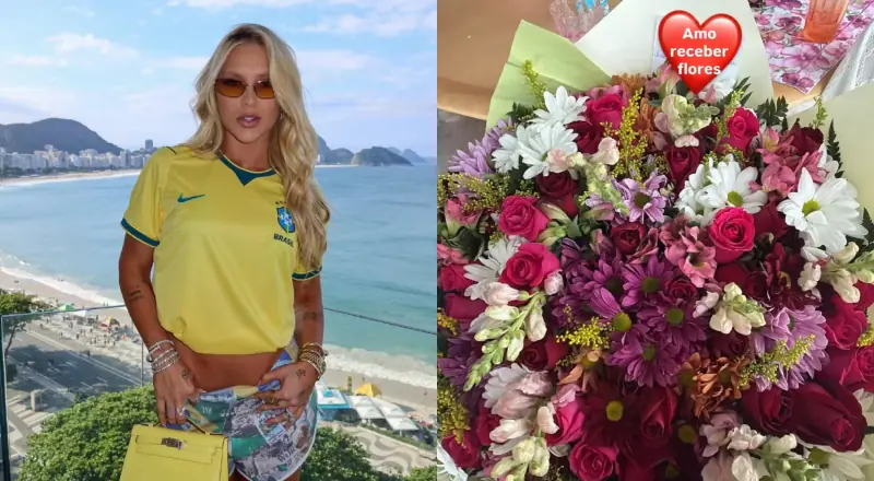 Virginia Fonseca recebe flores de admirador secreto e surpresas