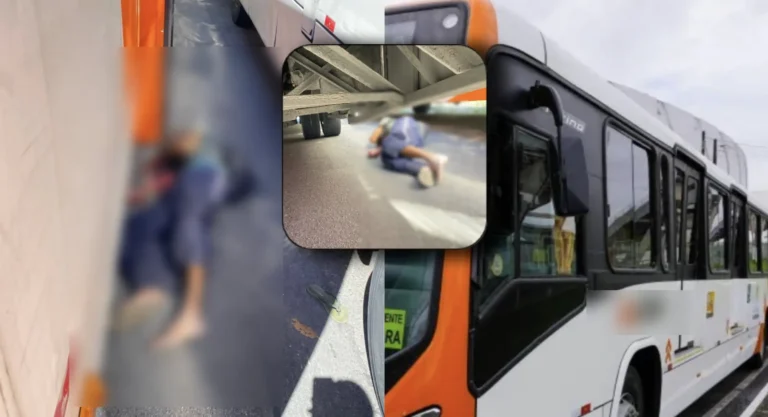 ESMAGADO: Homem atropelado por ônibus em terminal Ouro Verde
