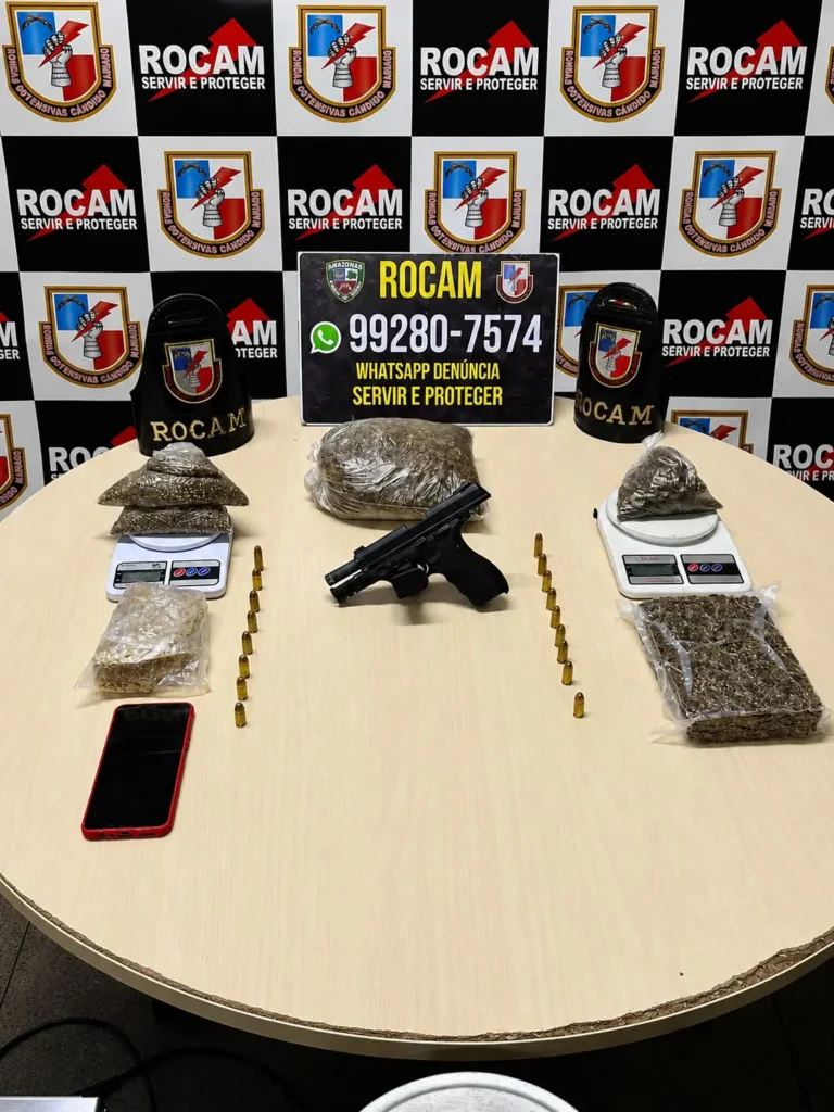 Suspeito é preso com drogas e armas na zona Sul de Manaus