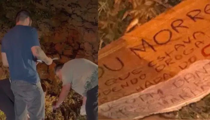 Homem é morto a tiros ao lado de bilhete de facção em crime brutal