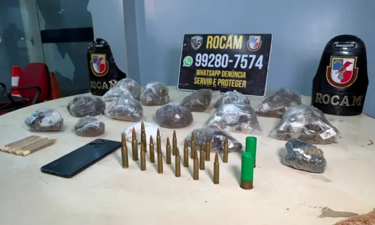 A casa caiu: ‘Novinho do corre’ preso com drogas e munições