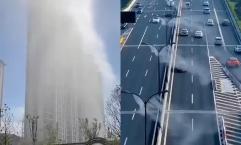 Sistema de névoa ameniza calor extremo em prédios na China