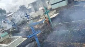 Incêndio atinge área do Cemitério Nossa Senhora Aparecida e causa preocupação no Tarumã