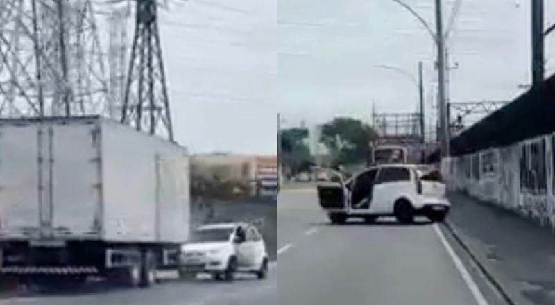 Briga de trânsito termina com carro arrastado; entenda o risco