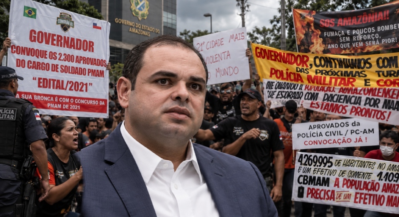 Chega de enrolação: seguram publicam protesto em Manaus