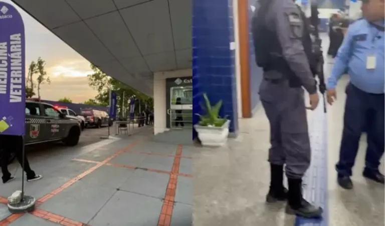 Homem esfaqueado invade faculdade Estácio e faz reféns em Manaus