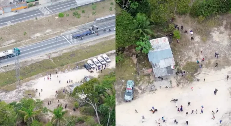 Tentativa de invasão na Avenida das Flores é interrompida pela polícia; assista
