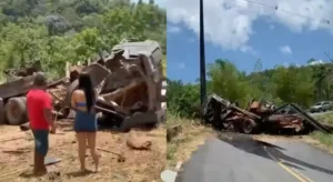Caminhão desgovernado perde controle e causa mortes trágicas