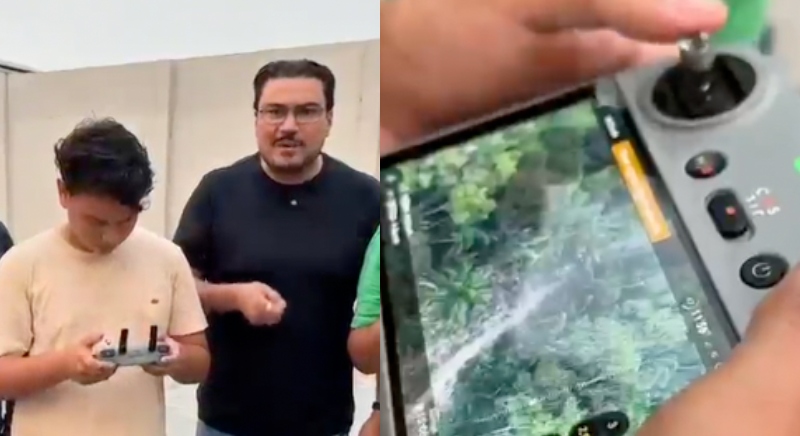 Em meio à fumaça sufocante, prefeito Thomé Neto lidera ação em Autazes