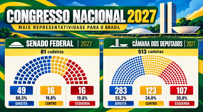 Congresso Nacional de 2027: PL se torna a maior força política