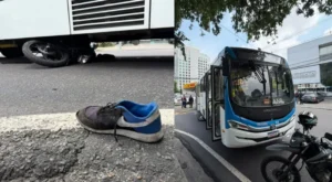 Gravíssimo: motoqueiro é atropelado por ônibus em Adrianópolis