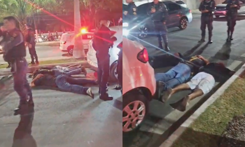 Trio suspeito de fazer arrastões é preso em condomínio de luxo