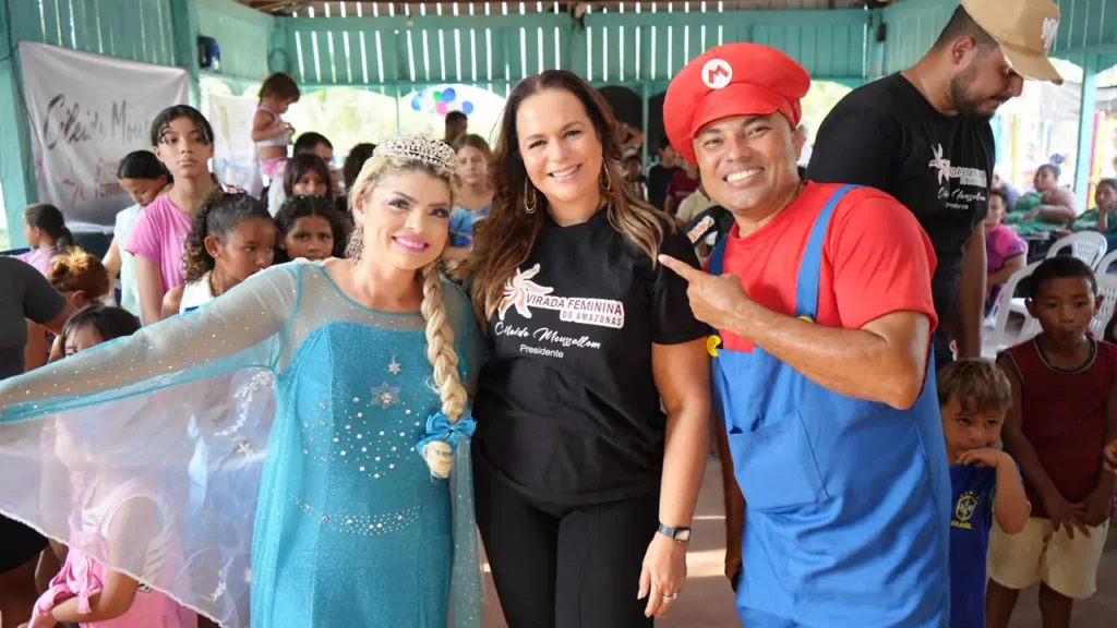 Solidariedade no Tarumã-Açu: Virada Feminina reúne crianças em festa com personagens e brinquedos